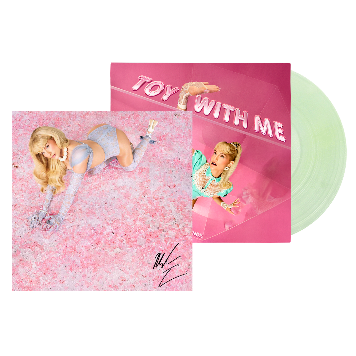 Web Exclusive Toy With Me Coke Bottle Glitter LP with SIGNED Insert